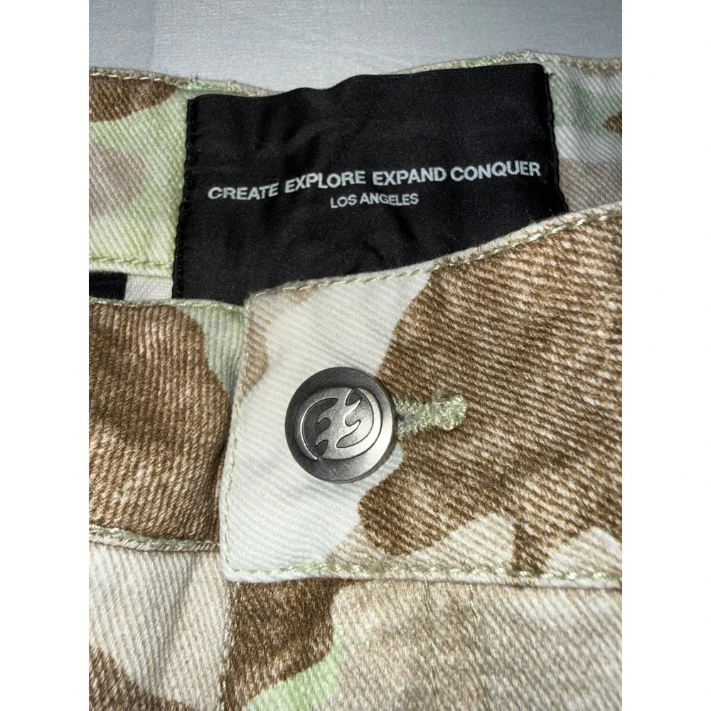 CEEC Los Angeles Mens Camo Cargo Shorts Cotton Denim Streetwear Multi-Pocket NWT